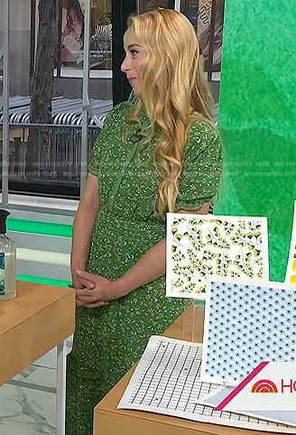 Rachel Rothman's green floral dress on Today