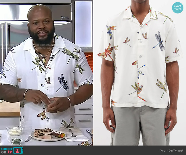 WornOnTV: David Rose’s white dragonfly print shirt on Today | Clothes ...