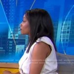 Rachel’s white belted vest on Good Morning America