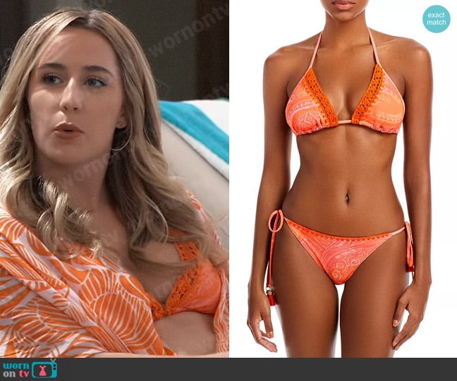 Ramy Brook Candy Triangle Bikini worn by Josslyn Jacks (Eden McCoy) on General Hospital