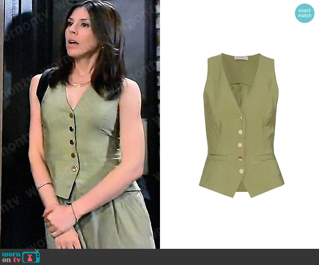 Ramy Brook Cosette Vest worn by Kristina Corinthos-Davis (Kate Mansi) on General Hospital