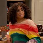 Raven’s rainbow tie dye sweatshirt on Ravens Home