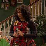 Raven’s mixed plaid mini skirt on Ravens Home