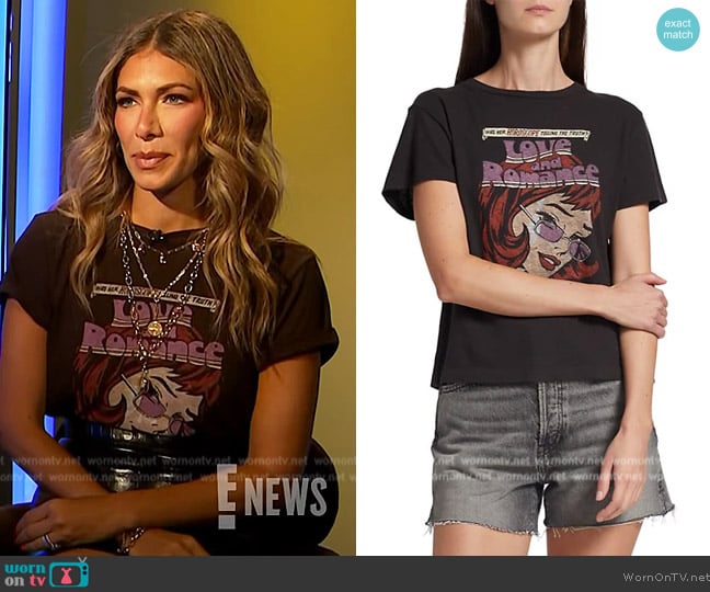 Re/Done Love & Romance Graphic T-Shirt worn by Erin Lichy on E! News