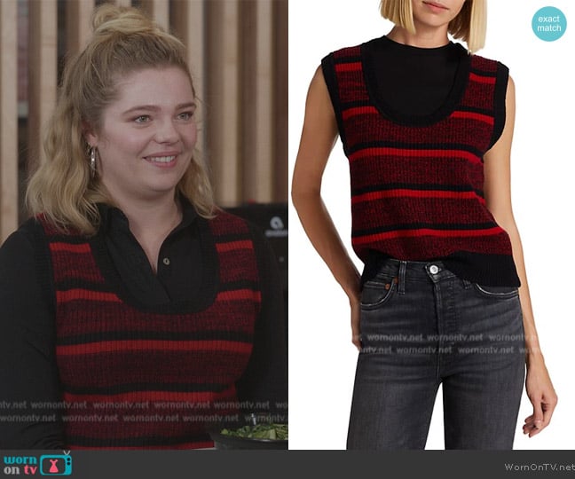 Re/Done Wool Sweater Vest worn by Cate Hayman (Cate Hayman) on And Just Like That