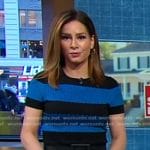 Rebecca's black and blue striped top on Good Morning America