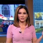 Rebecca's pink polo top on Good Morning America