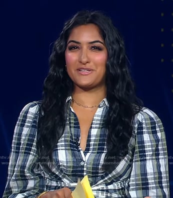 Reena’s plaid shirtdress on Good Morning America