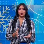 Reena’s plaid shirtdress on Good Morning America