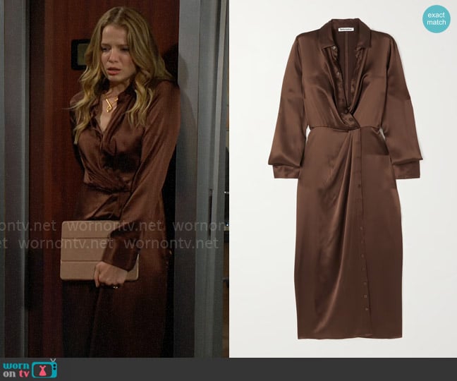 Reformation Lyon Dress worn by Summer Newman (Allison Lanier) on The Young and the Restless