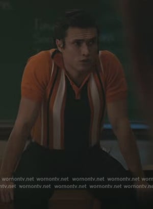 Reggie’s orange stripe polo on Riverdale