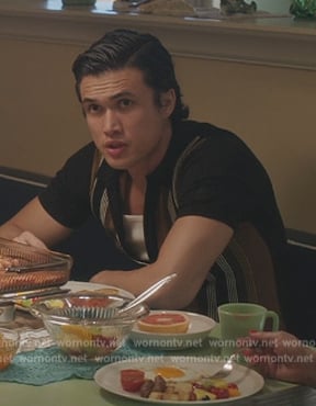 Reggie's striped polo on Riverdale