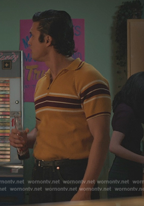 Reggie's yellow stripe polo on Riverdale