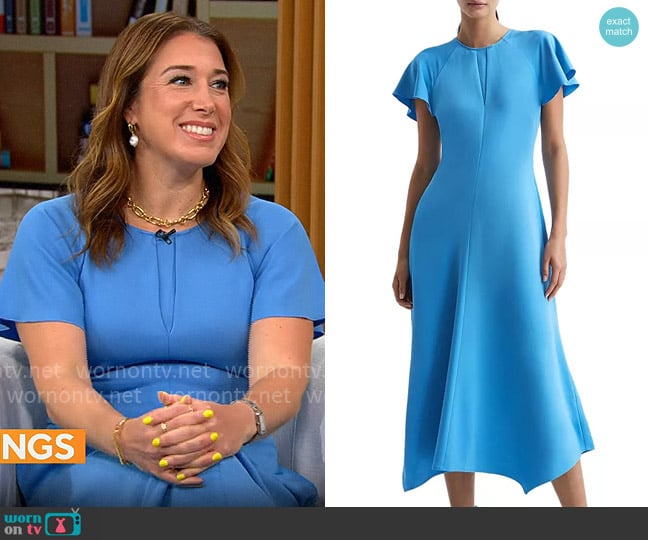 Reiss Eleni Dress worn by Sarah Gelman on CBS Mornings