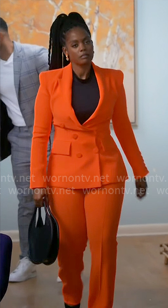 Sabrina's orange suit on Tyler Perrys Sistas
