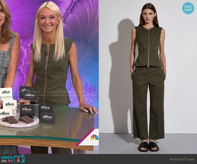 Saint Art Hadley Corset Zip Top and Nessa Pant worn by Zanna Roberts Rassi on Today