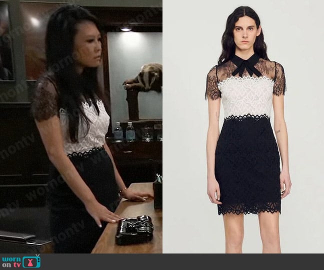 Sandro Rozen Dress worn by Selina Wu (Lydia Look) on General Hospital