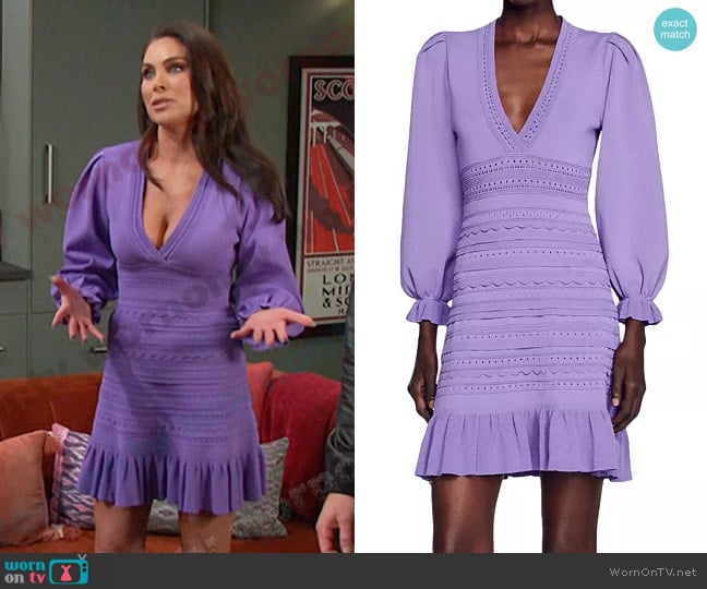 Sandro Short Dress with Ruffles worn by Chloe Lane (Nadia Bjorlin) on Days of our Lives