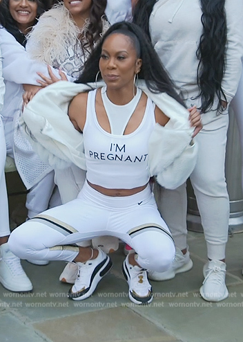 Sanya's white Nike leggings on The Real Housewives of Atlanta