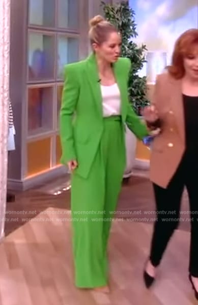 Sara's green blazer and pants on The View