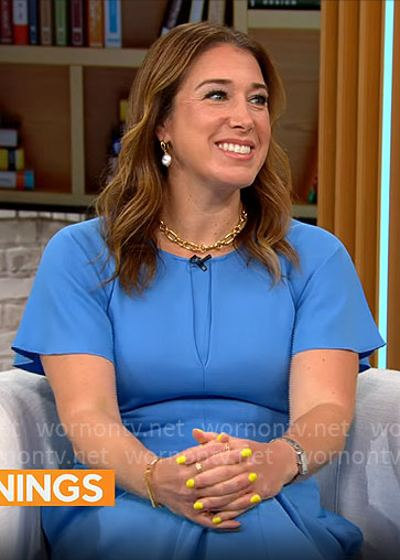 Sarah Gelman's blue dress on CBS Mornings