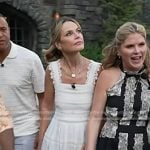 Savannah’s white lace stripe dress on Today