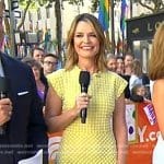 Savannah’s yellow textured check dress on Today