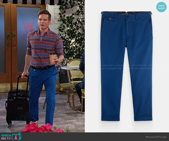 Scotch & Soda The Drift Chino worn by Leo Stark (Greg Rikaart) on Days of our Lives