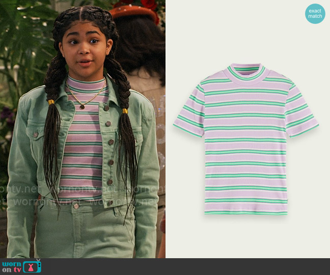 Scotch & Soda Girls Slim Fit High Neck T-shirt worn by Millicent (Jaidyn Triplett) on iCarly