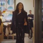 Seema’s black sequin blazer and pants on And Just Like That