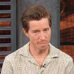 Shaun White’s textured button down shirt on Access Hollywood