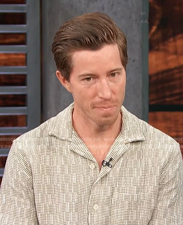 Shaun White's textured button down shirt on Access Hollywood