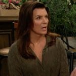 Sheila’s olive spot print shirt on The Bold and the Beautiful