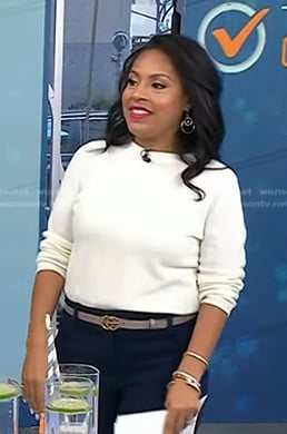 Sheinelle’s pink beige belt on Today