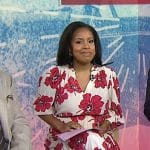 Sheinelle’s white and red floral print dress on Today