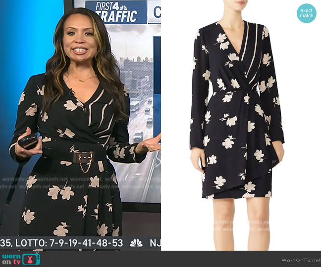 Slate & Willow Floral Combo Dress worn by Adelle Caballero on Today