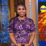 Somara Theodore’s purple floral dress on Good Morning America