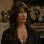 Steffy’s black robe and lingerie on The Bold and the Beautiful