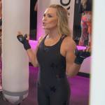 Tamra’s black star print onesie on The Real Housewives of Orange County