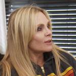 Tamra’s rainbow stripe track jacket on The Real Housewives of Orange County