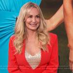 Taylor Armstrong’s red blazer and pants on E! News