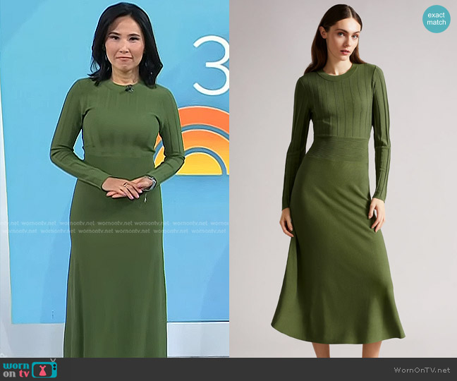 Ted Baker Aimyy Open Back Knit Dress worn by Vicky Nguyen on Today