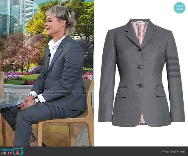 Thom Browne 4-Bar Wool Gabardine Blazer worn by Ashlyn Harris on Today