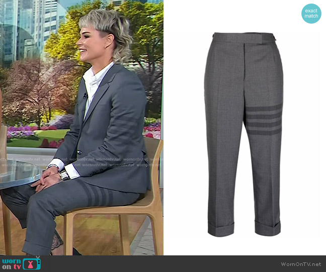 Thom Browne 4-Bar Cropped Wool & Cashmere Pants worn by Ashlyn Harris on Today