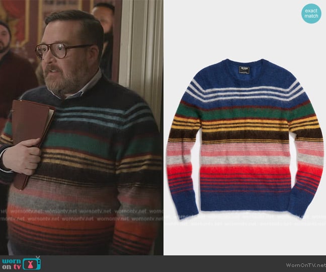 Todd Snyder Mohair Stripe Sweater worn by Michael Cyril Creighton (Michael Cyril Creighton) on Only Murders in the Building