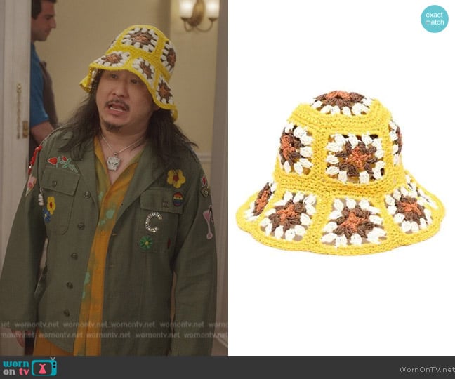 Tory Burch Crochet-knit bucket hat worn by Bobby Lee (Bobby Lee) on And Just Like That