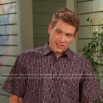 Tripp’s pink printed shirt on Days of our Lives