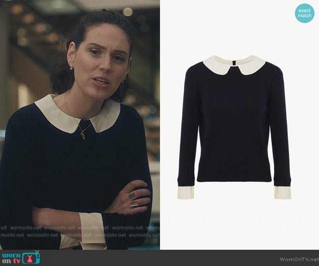 Chloe Trompe-L'oeil Knit Top worn by Eva Victor (Rian) on Billions