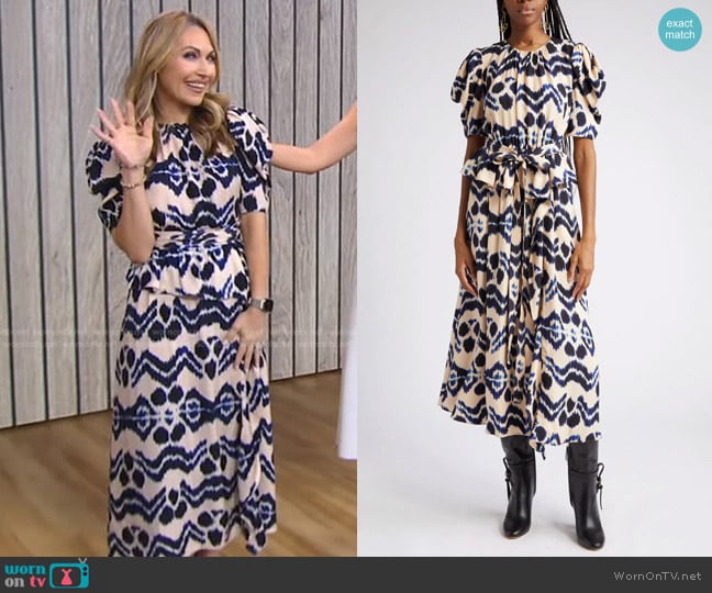 Ulla Johnson Marion Dress in Nimbus worn by Lori Bergamotto on Good Morning America