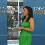 Vanessa Rissetto’s green pleated dress on Today